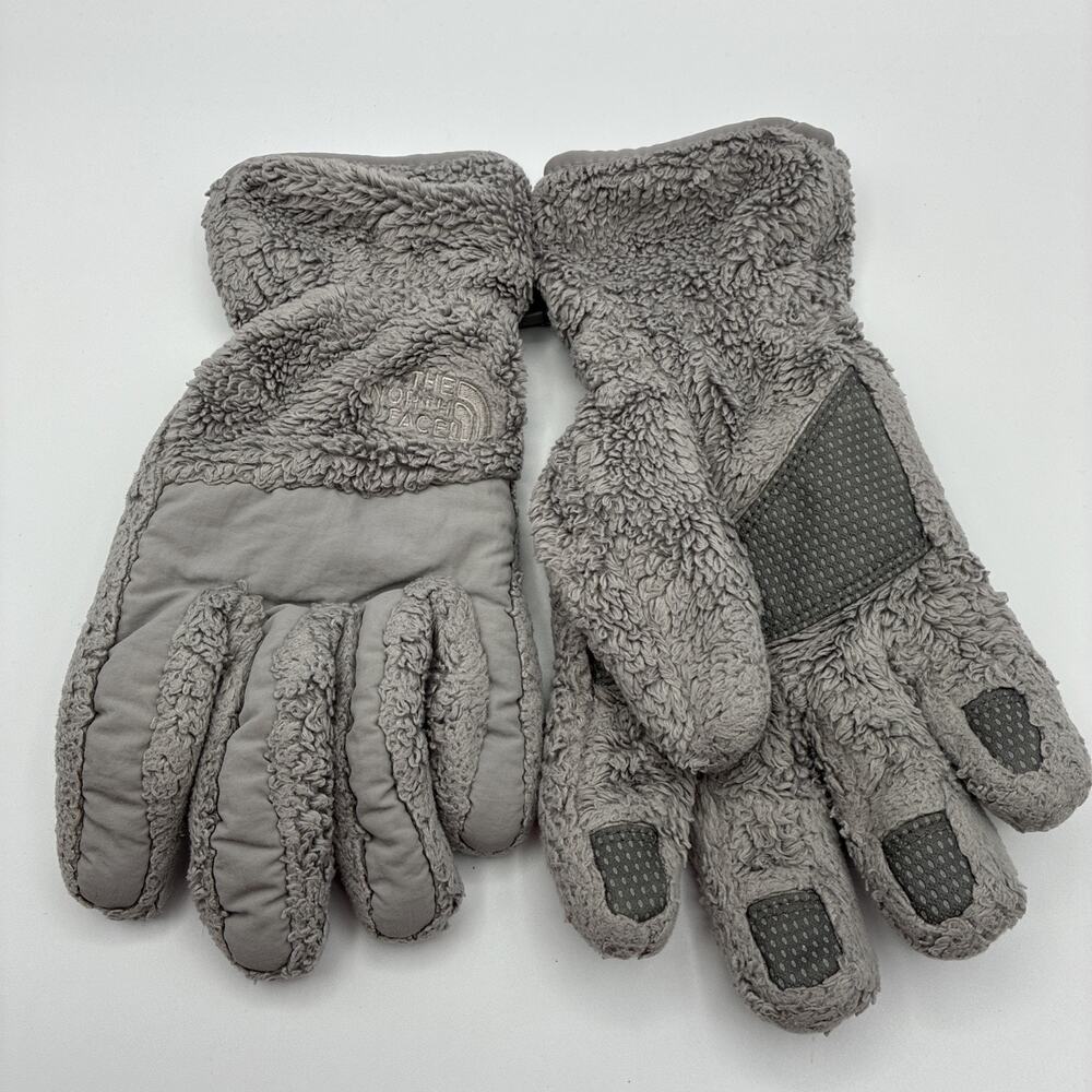 The North Face Women’s Winter Gloves Size Small Gray Fleece Fuzzy